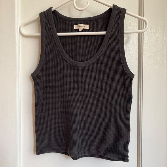 Madewell | Waffle Knit Scoop Crop Tank - Picture 2 of 6